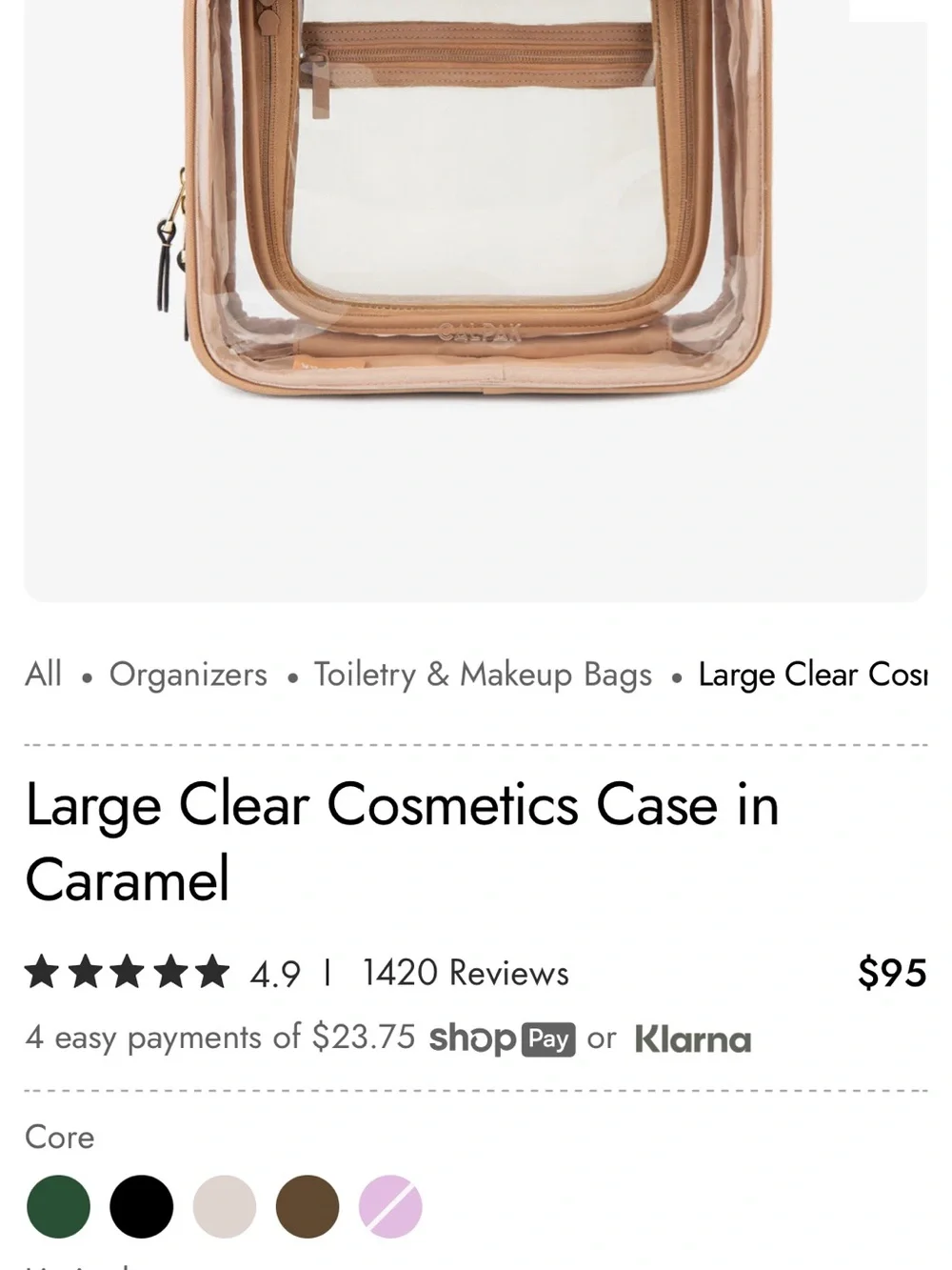 Calpak large toiletry case